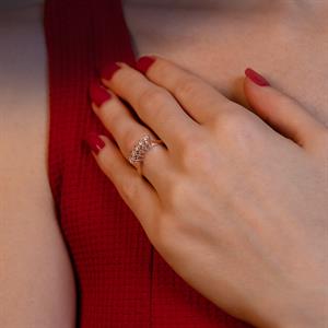 G Renk 0,25 Karat Pırlanta Beştaş Yüzük