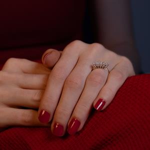 G Renk 0,25 Karat Pırlanta Beştaş Yüzük