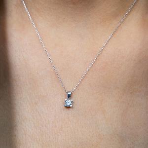 G Renk 0,25 Karat Pırlanta Tektaş Kolye