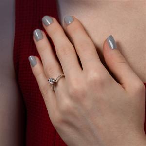 D Renk 0,25 Karat  Pırlanta Tektaş Yüzük