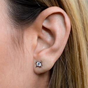 G Renk 0,50 Karat Pırlanta Tektaş Küpe