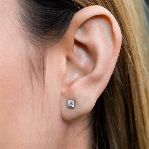 G Renk 0,50 Karat Pırlanta Tektaş Küpe