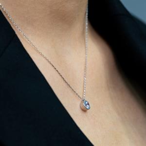 G Renk 0,60 Karat Pırlanta Tektaş Kolye