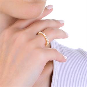 G Renk 1.00 Karat Pırlanta Tamtur  Çapraz Yüzük - IDL Sertifikalı - 1100595