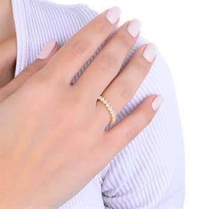 G Renk 1.00 Karat Pırlanta Tamtur  Çapraz Yüzük - IDL Sertifikalı - 1100595