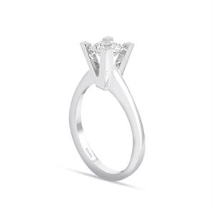 G Renk 1 Karat Pırlanta Tektaş Yüzük - HRD Sertifikalı