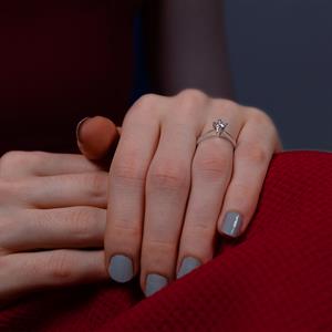 H Renk 0.20 Karat Pırlanta Tektaş Yüzük - IDL Sertifikalı