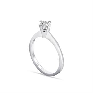 H Renk 0.25 Karat Pırlanta Tektaş Yüzük - IDL Sertifikalı