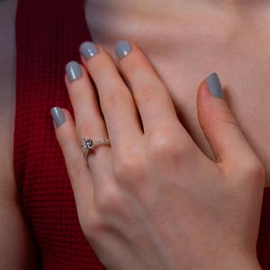 H Renk 0.20 Karat Pırlanta Tektaş Yüzük - IDL Sertifikalı