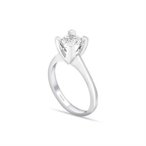 H Renk 0.70 Karat Pırlanta Tektaş Yüzük - HRD Sertifikalı