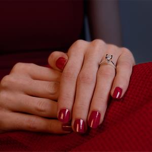 H Renk 0.40 Karat Pırlanta Tektaş Yüzük - HRD Sertifikalı