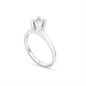 H Renk 0.30 Karat Pırlanta Tektaş Yüzük - HRD Sertifikalı