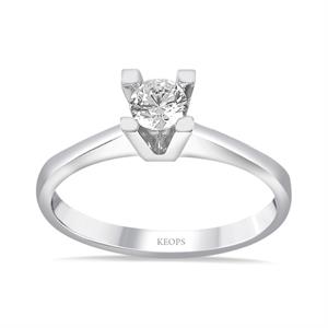 I Renk 0.25 Karat Pırlanta Tektaş Yüzük - IDL Sertifikalı