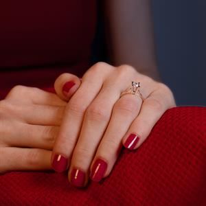 I Renk 0.30 Karat Pırlanta Tektaş Yüzük - HRD Sertifikalı