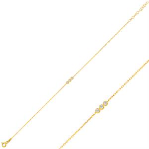 İnce 3lü Pırlanta Tria Bileklik - IDL Sertifikalı