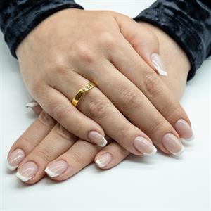 Kadın Klasik Bombe 2 Taşlı 4mm.