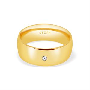 Kadın Klasik Bombe 2 Taşlı 7mm.