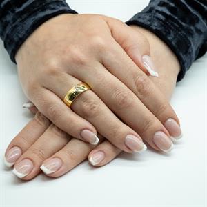 Kadın Klasik Bombe 2 Taşlı 7mm.