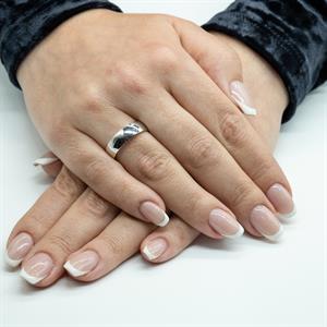 Kadın Klasik Bombe 3 Beyaz Alyans