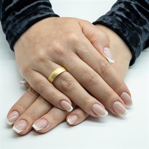 Kadın Kum Mat Klasik Bombeli Model Alyans