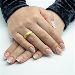 Kadın Uzun Mat Klasik Bombeli Model Alyans