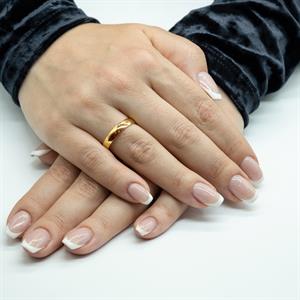 Klasik 4mm. Bombe1li Kadın Alyans