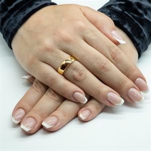 Klasik 6mm. Bombe2li Kadın Alyans