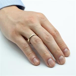 Lazer Kesim Vintage Altın Alyans Modeli Erkek