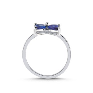 Markiz Safir Yüzük - 30020029 - IDL Sertifikalı