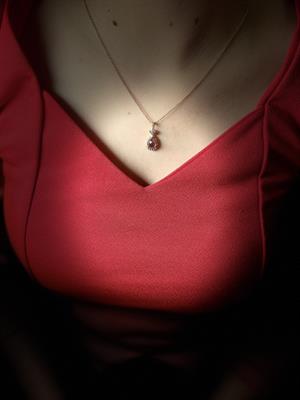 Pırlanta Damla Ametist Taşlı Kolye