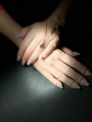 Pırlanta Damla Ametist Taşlı Kolye