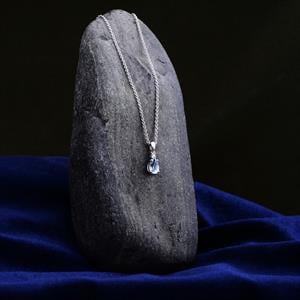 Pırlanta Damla Blue Topaz LEA Kolye