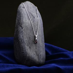 Pırlanta Damla Garnet LEA Kolye