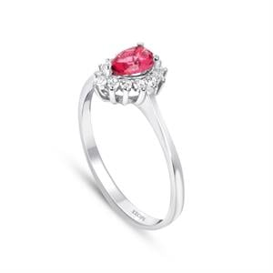 Pırlanta Damla Morganit Taşlı Yüzük