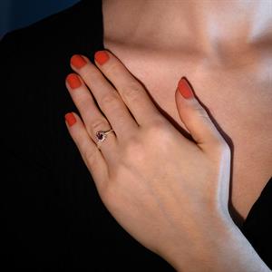 Pırlanta Damla Morganit Taşlı Yüzük