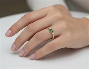 Pırlanta Daphny Vintage Zümrüt Yüzük -  EMR1100915