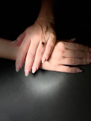 Pırlanta Garnet Taşlı Kalp Kolye 