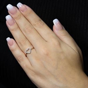 Pırlanta Kalp Trend Eklem Yüzük