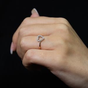 Pırlanta Kalp Trend Eklem Yüzük