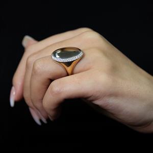 Pırlanta Rose Hilal Yüzük