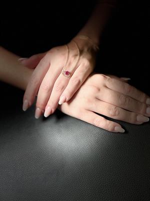 Pırlanta Ruby Yakut Rose  Kolye