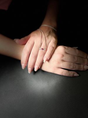 Pırlanta Ruby Yakut Sonsuzluk  Kolye 