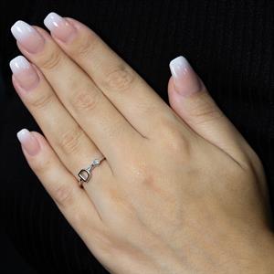 Pırlanta Trend D Harfi Yüzük Beyaz