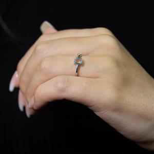 Pırlanta Trend D Harfi Yüzük Beyaz