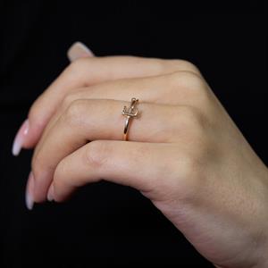 Pırlanta Trend E Harfi Yüzük Rose