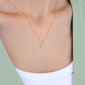 Pırlanta Yıldız Kolye - IDL Sertifikalı