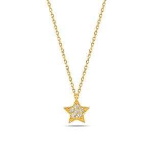 Pırlanta Yıldız Kolye - IDL Sertifikalı