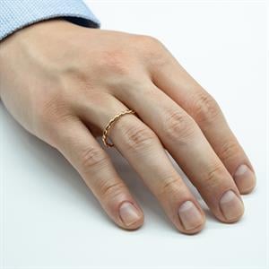 Sarı Burgu Vintage Altın Alyans Erkek Modeli