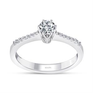 Toplam 0.39 Karat Pırlanta Tektaş Yüzük - IDL Sertifikalı