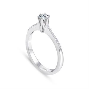 Toplam 0.34 Karat Pırlanta Tektaş Yüzük - IDL Sertifikalı